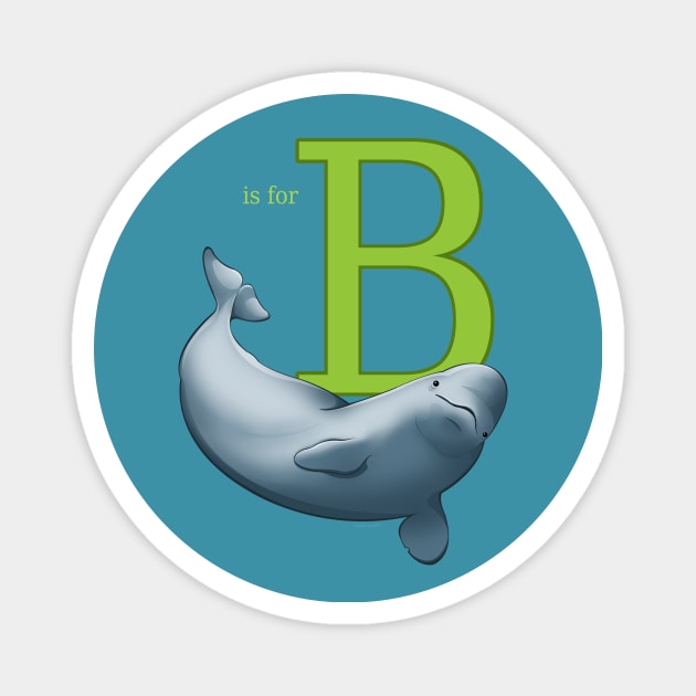 B is for Beluga Magnet by Art by Angele G
